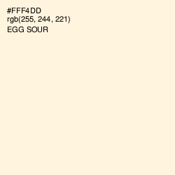#FFF4DD - Egg Sour Color Image